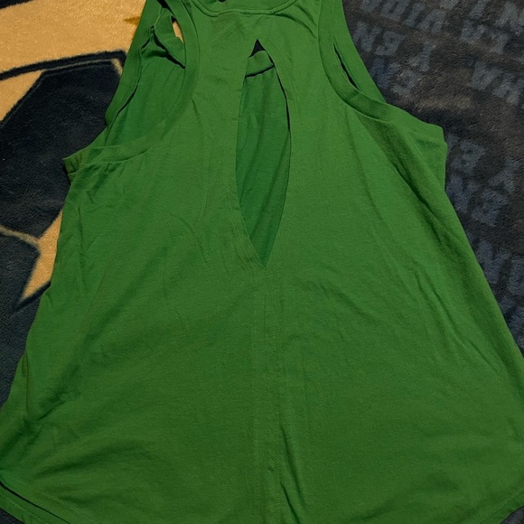 Green Tank Top with Pink Logo - Picture 2 of 2